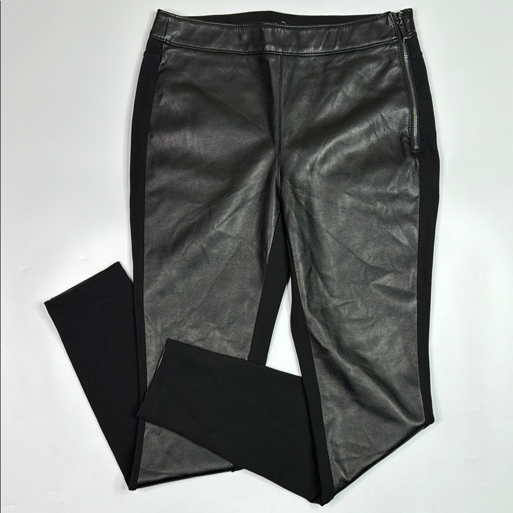 White House Black Market Black The Legging Faux Leather Pants Size 2